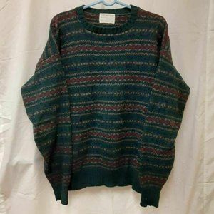 The Moors Mens Pullover Sweater Multicolor Wool L